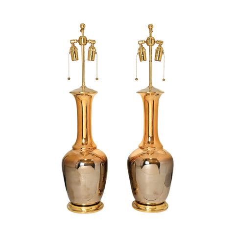 Pair of Alex Lamps in Mixed Luster