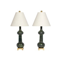 Pair of Small Hadley Lamps in Moss