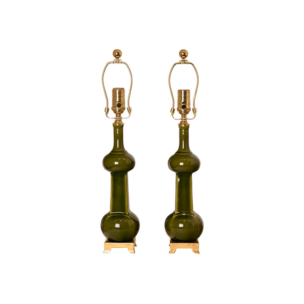 Pair of Small Hadley Lamps in Spruce