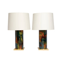 Pair of Zaheer Lamps in Mallard