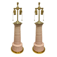 Pair of Harry Lamps in Blush Pink