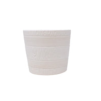 Short Faux Bois Barrel Cachepot