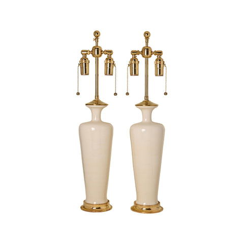 Pair of Small Anthony Lamps in Clear