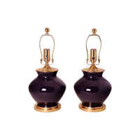 Pair of Small Bill Lamps in Purple