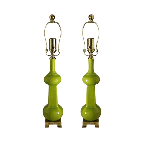 Single Small Hadley Lamp in Chartreuse