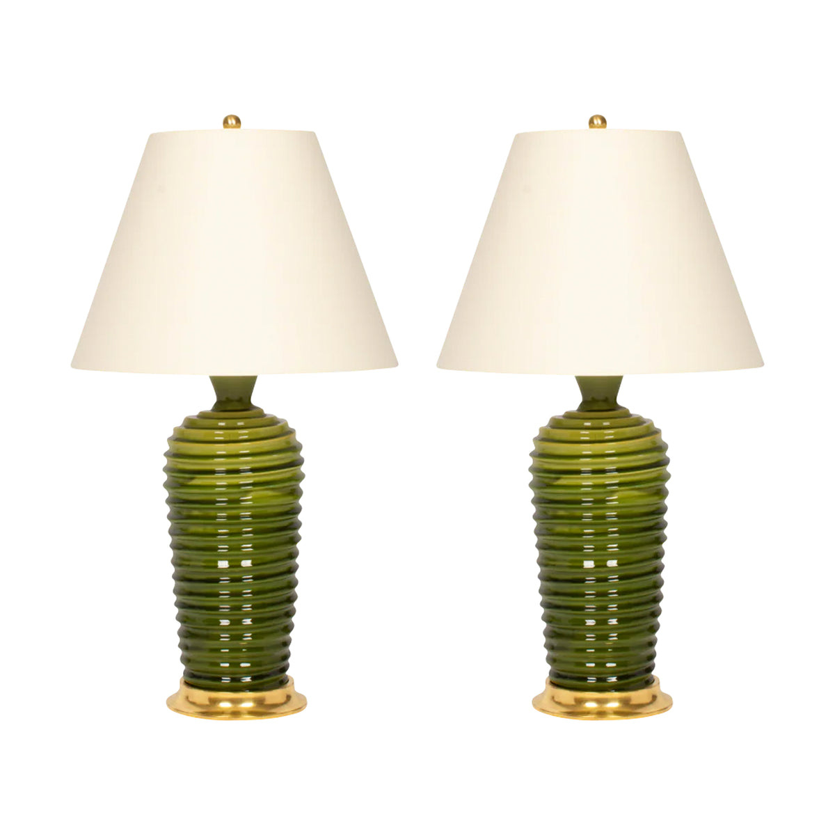 Pair of Spiral Lamps in Spruce