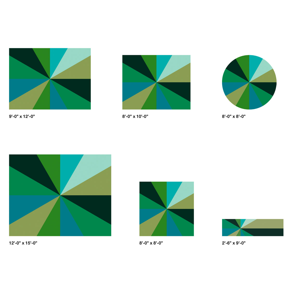 Centered Burst Rug in Spring