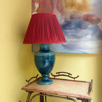 Rust Silk Hand-Shirred Lampshade