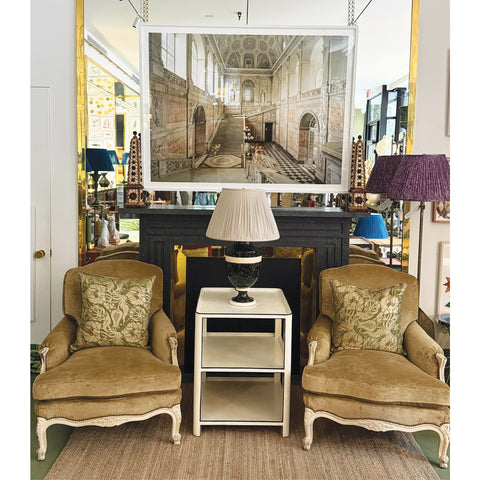 Pair of Vintage Louis XV-Style Armchairs
