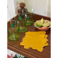 Eyelet Cocktail Napkins with Shaped Edge