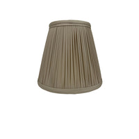 Oyster Silk Hand-Shirred Lampshade