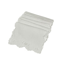 Eyelet Cocktail Napkins with Shaped Edge