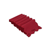 Eyelet Cocktail Napkins with Shaped Edge