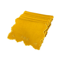 Eyelet Cocktail Napkins with Shaped Edge