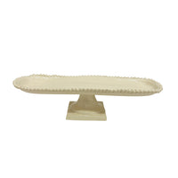 Frances Palmer, Oval Beaded Pedestal Platter