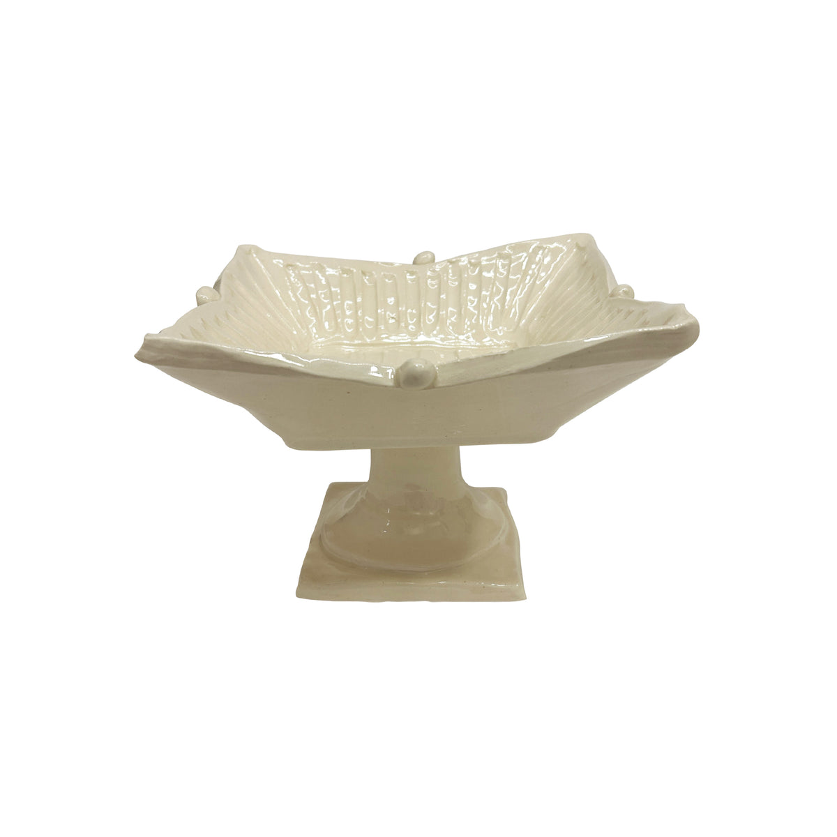 Frances Palmer, Square Four Dot Pedestal Bowl