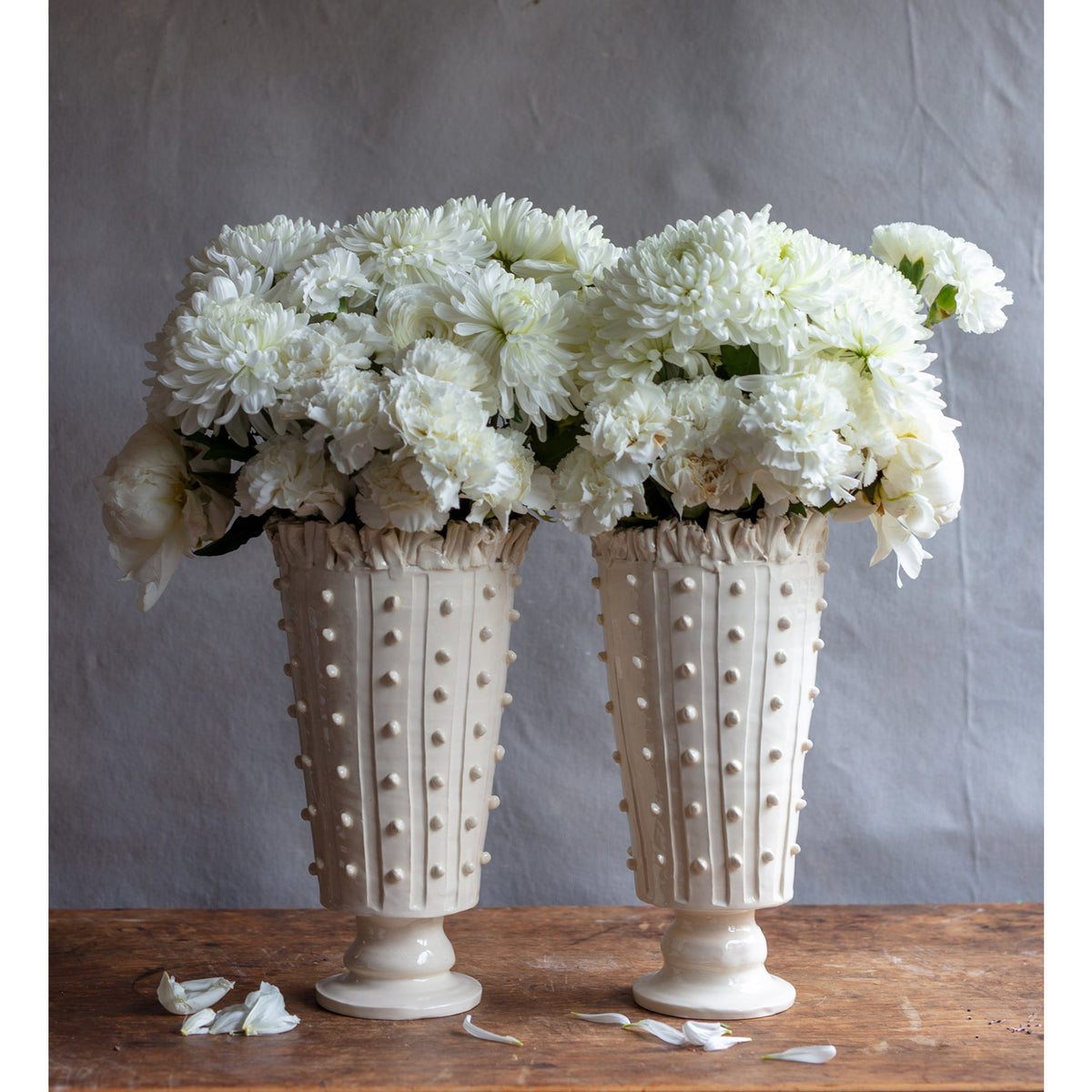 Frances Palmer, Large Footed Column Bead with Ruffle