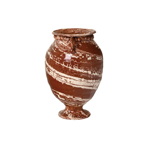 Frances Palmer, Marbleized Beaded Neck Vase