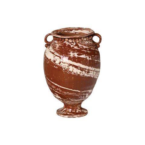 Frances Palmer, Marbleized Beaded Neck Vase