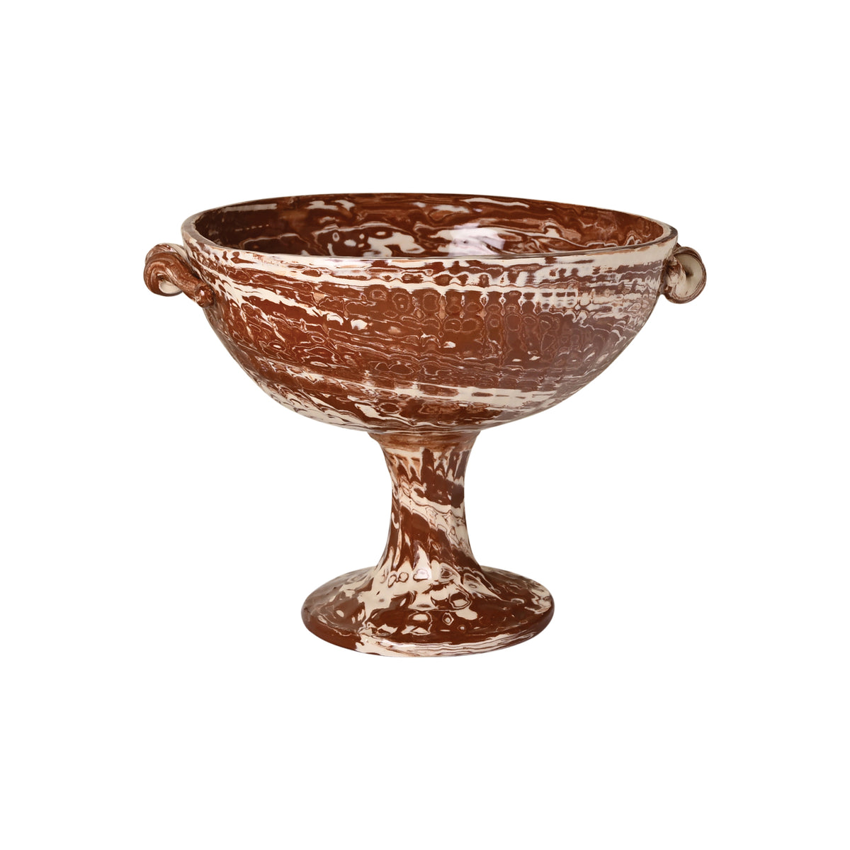 Frances Palmer, Marbleized Pedestal Bowl