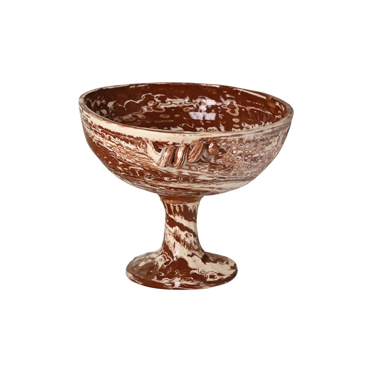 Frances Palmer, Marbleized Pedestal Bowl