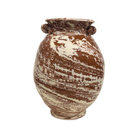 Frances Palmer, Marbleized Fluted Round Vase