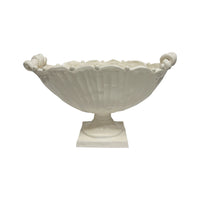 Frances Palmer, Pedestal Bowl with Lace Edge Coiled Handles