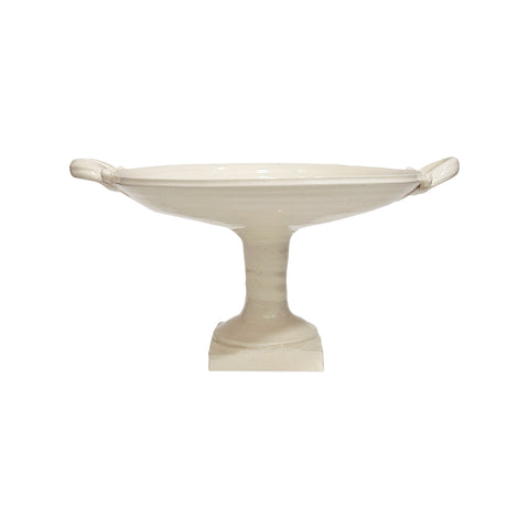 Pedestal Plate with Handles