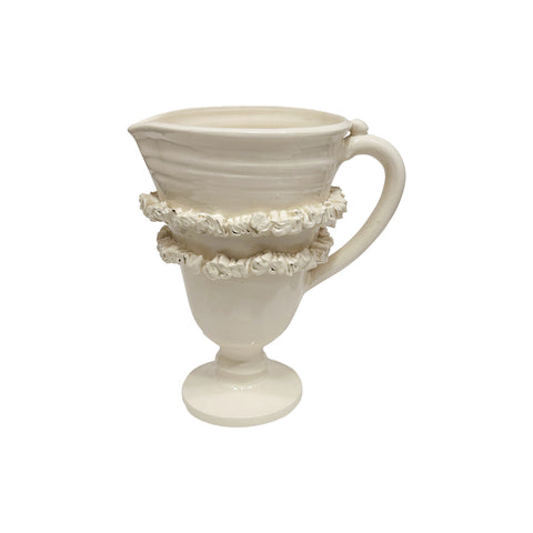 Ruffled Pedestal Pitcher