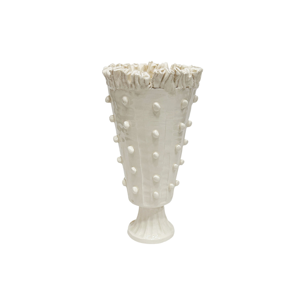 Frances Palmer, Small Footed Column Bead with Ruffle