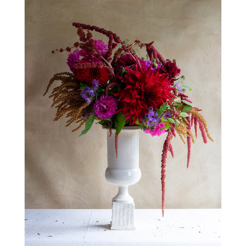 Large Urn on Square Pedestal