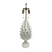 Jean Roger Large Flame Finial Lamp in Glossy White