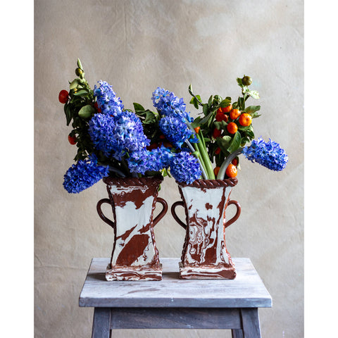 Frances Palmer, Flat Marbleized Vase