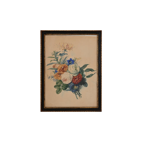 Victorian Watercolor of Flowers