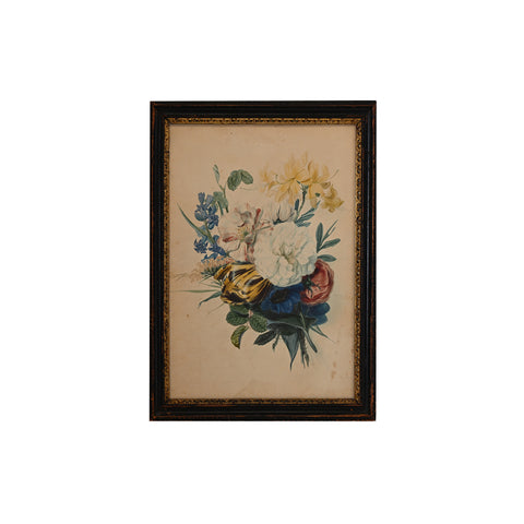 Victorian Watercolor of Flowers