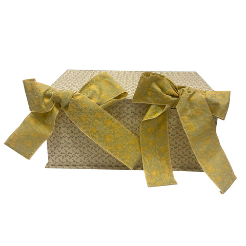 Large Hand-Marbled Paper-Covered Ribbon Tie Box