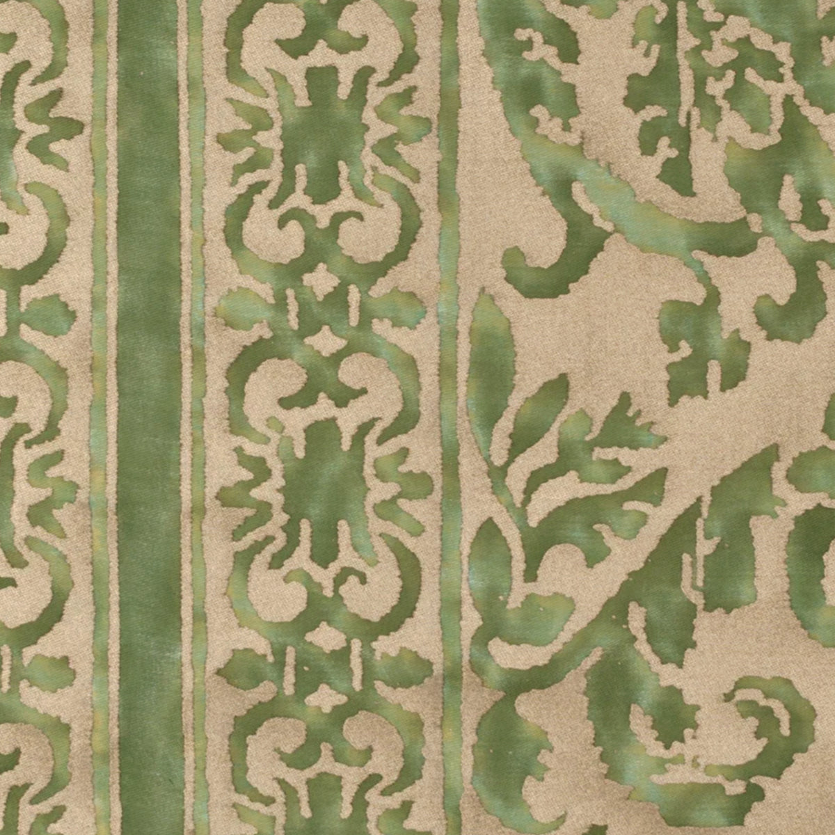 Fortuny Farnese Frieze Pillow in Green and Gold