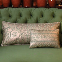 Fortuny Farnese Frieze Pillow in Green and Gold