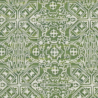 Fortuny Moresco Pillow in Green and Warm White