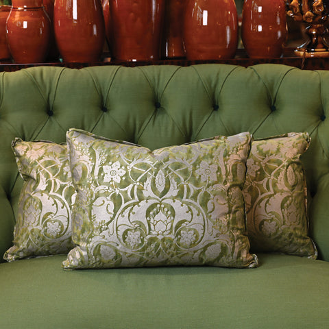 Fortuny Persepolis Pillow in Green and Gold
