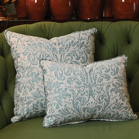 Fortuny Sevres Pillow in French Blue and Antique White