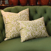 Fortuny Sevres Pillow in Bayou-Lime Green and Beige