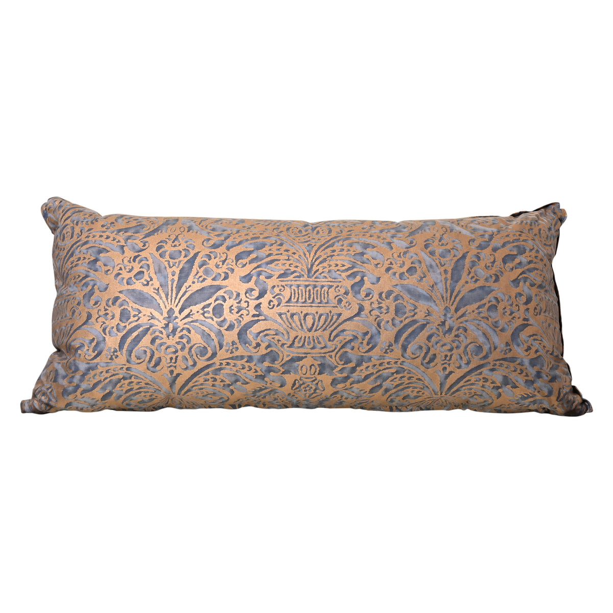 Fortuny Campanelle Pillow in Blue and Silvery Gold