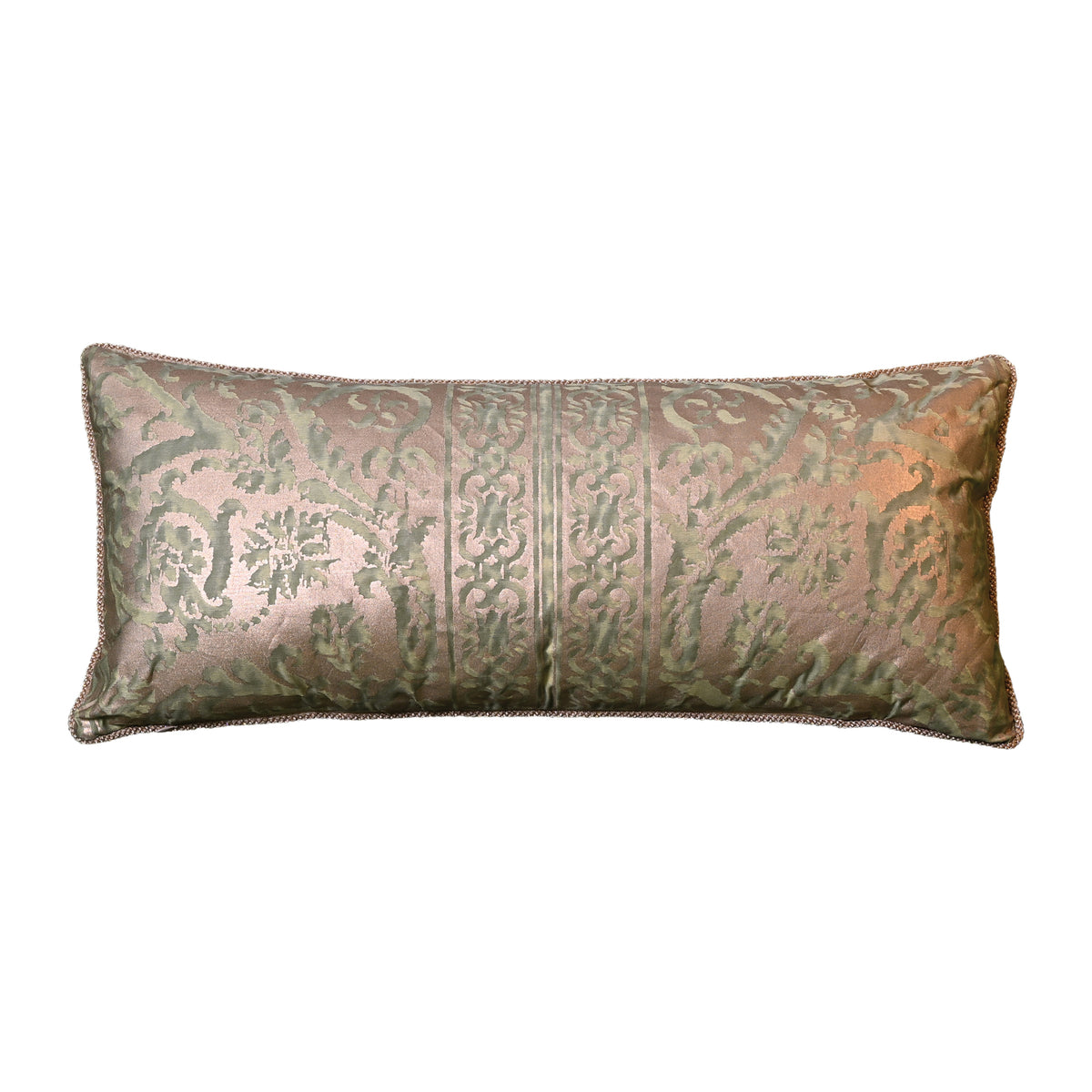 Fortuny Farnese Frieze Pillow in Green and Gold