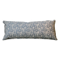 Fortuny Fiori Pillow in Storm Blue & Ivory