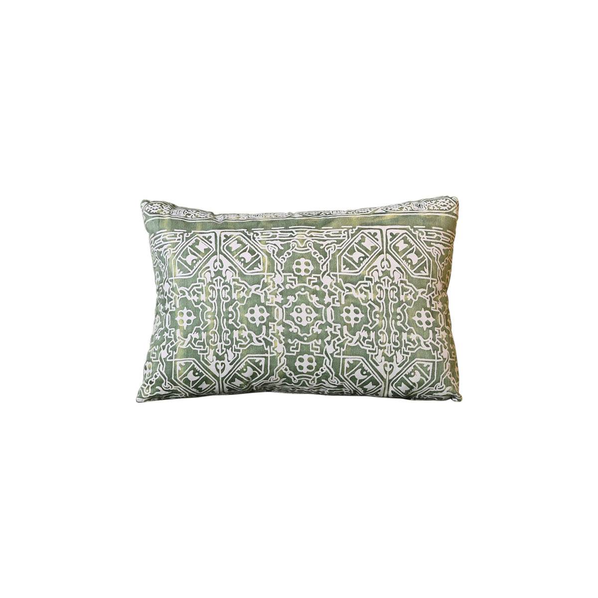 Fortuny Moresco Pillow in Green and Warm White