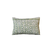 Fortuny Moresco Pillow in Green and Warm White