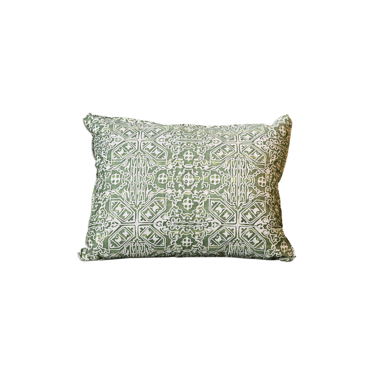 Fortuny Moresco Pillow in Green and Warm White