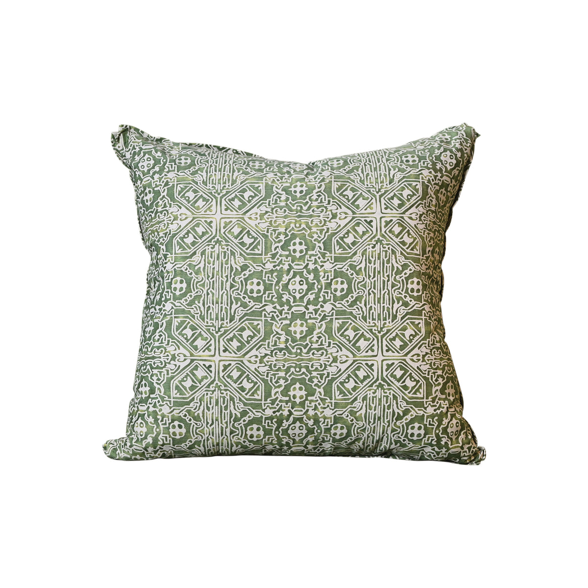 Fortuny Moresco Pillow in Green and Warm White