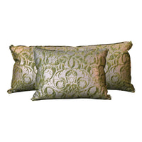 Fortuny Persepolis Pillow in Green and Gold